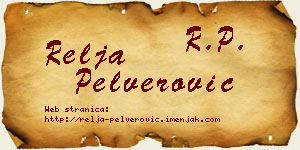 Relja Pelverović vizit kartica
